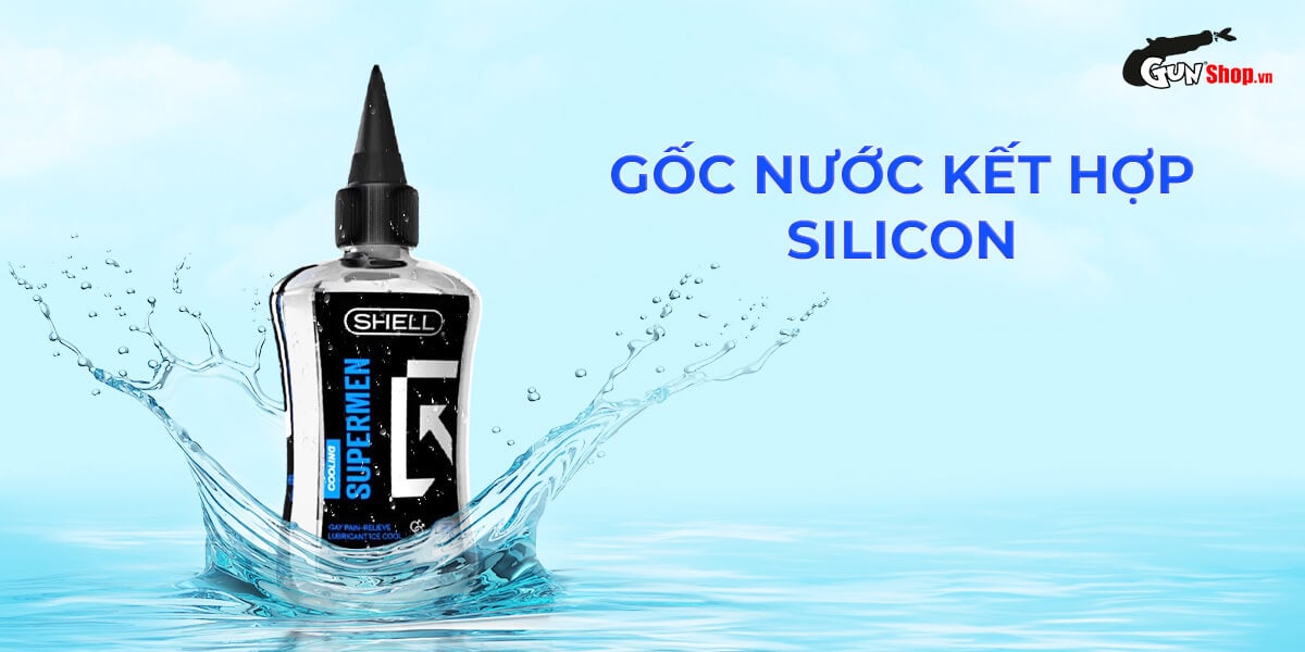 Gel bôi trơn hậu môn Shell Supermen Cooling mát lạnh giảm đau rát khi quan hệ