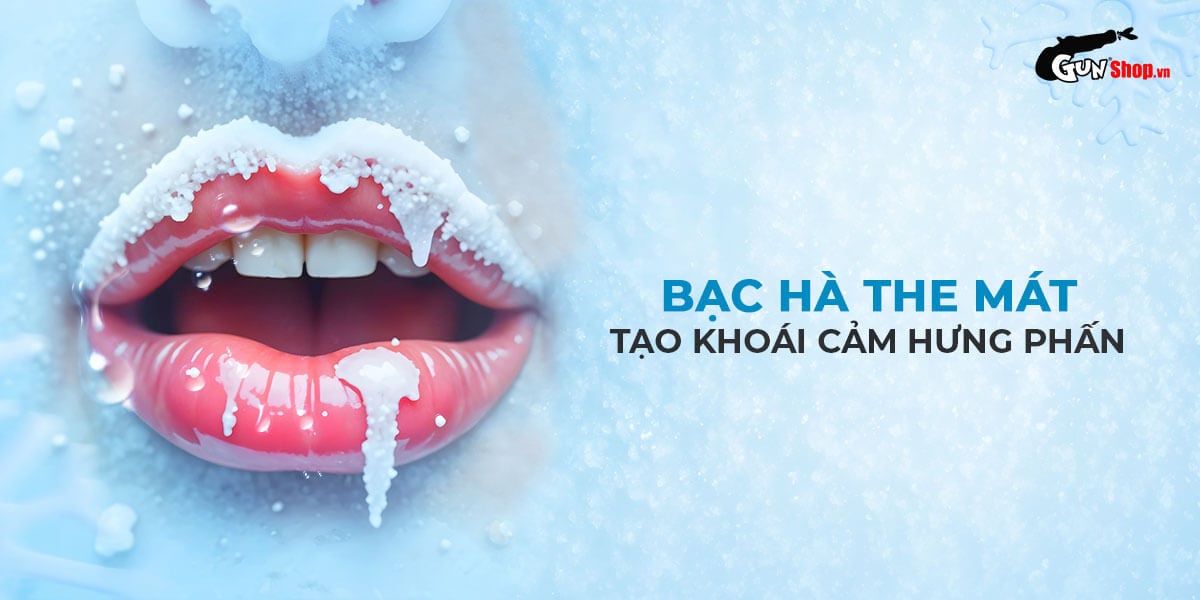 Gel bôi trơn BJ bạc hà Xun Z Lan Kiss Cool 10ml thơm mát kích thích