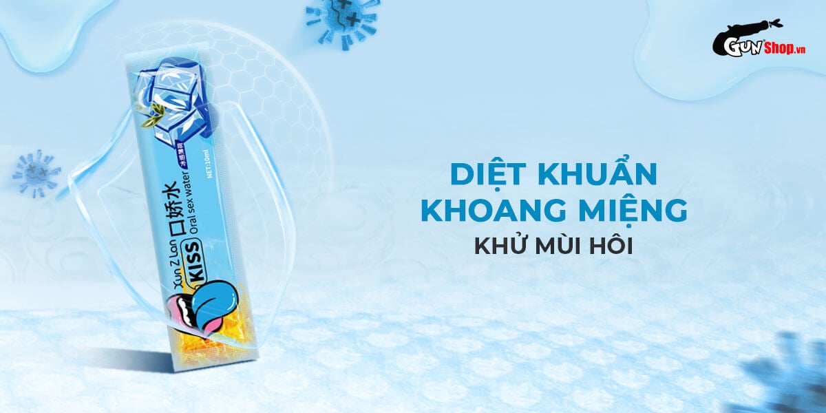 Gel bôi trơn BJ bạc hà Xun Z Lan Kiss Cool 10ml thơm mát kích thích