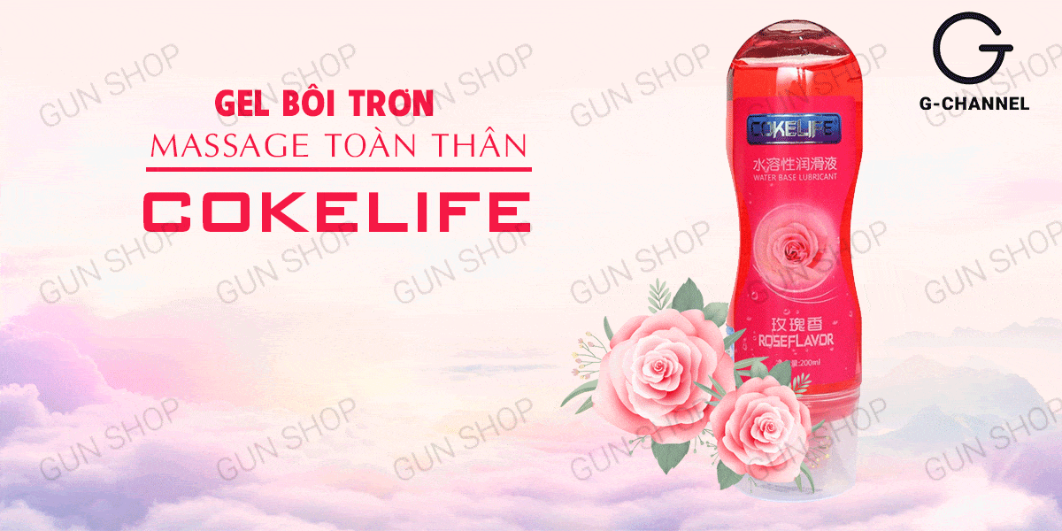Gel bôi trơn Cokelife hương hoa hồng 100ml tăng khoái cảm chuẩn