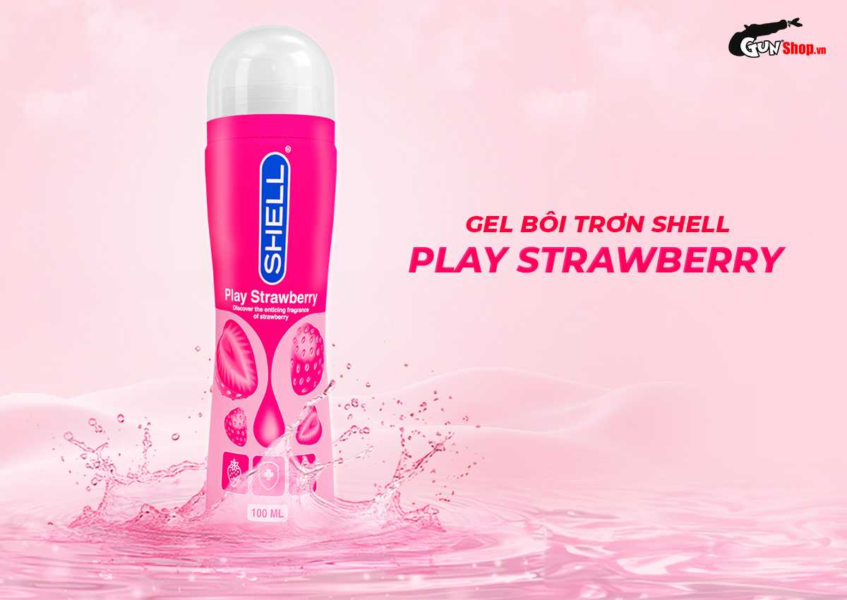 Gel bôi trơn hương dâu Shell Play 100ml an toàn mượt mà yêu say