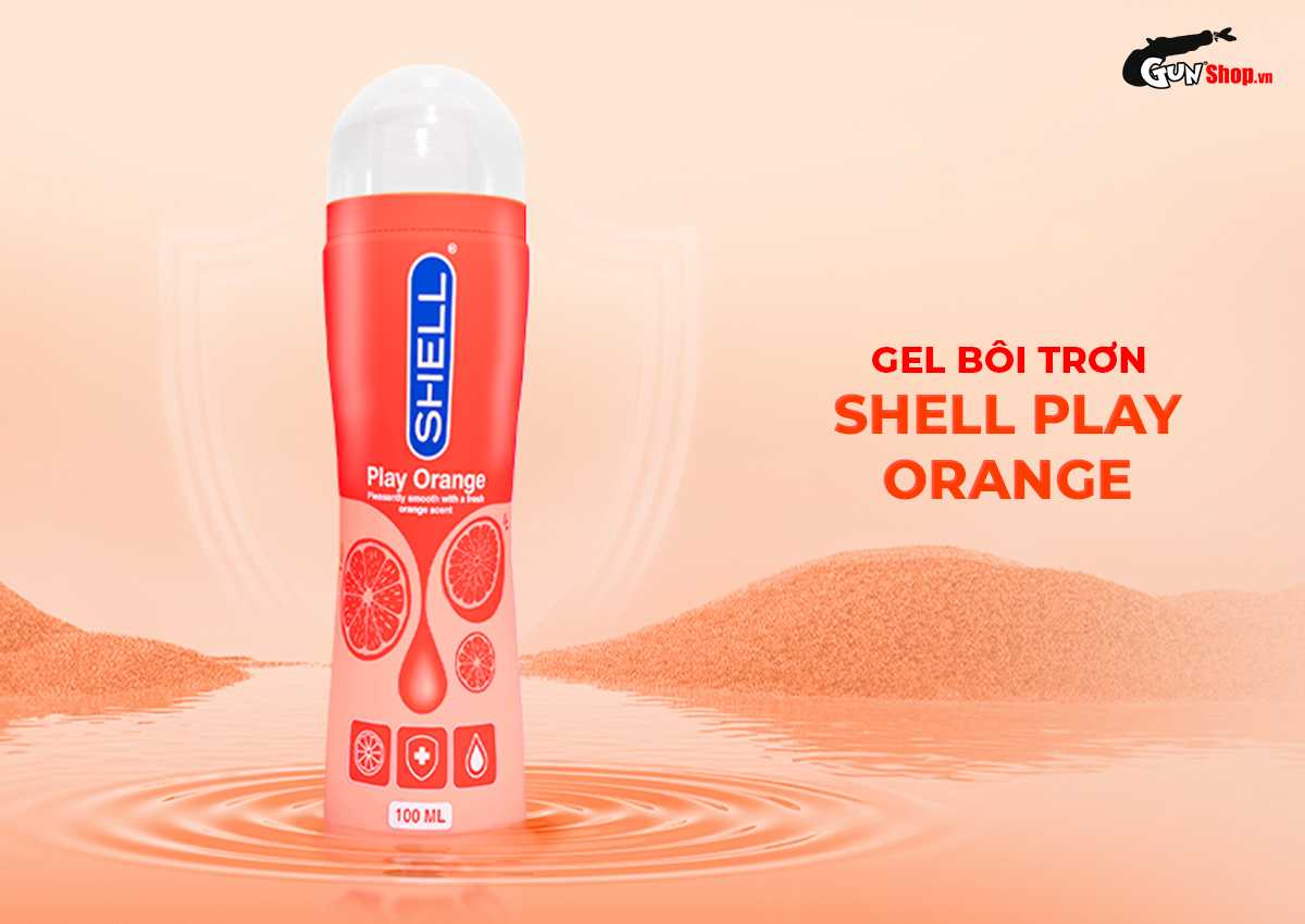 Gel bôi trơn Shell Play Orange gốc nước hương cam dịu nhẹ