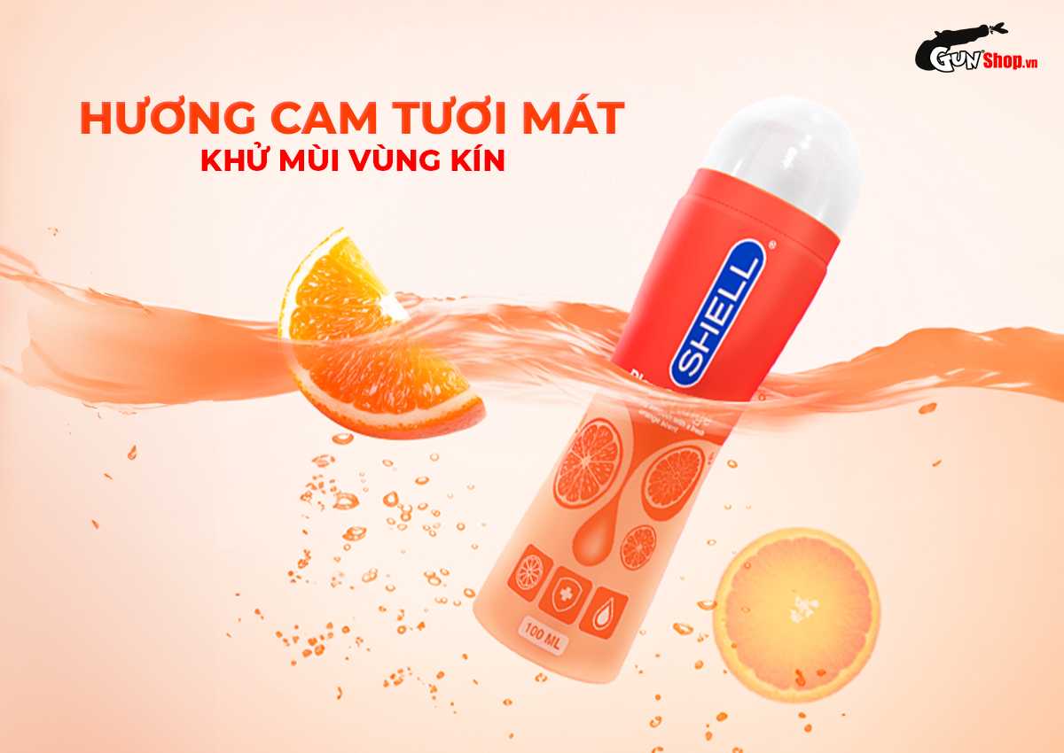 Gel bôi trơn Shell Play Orange gốc nước hương cam dịu nhẹ