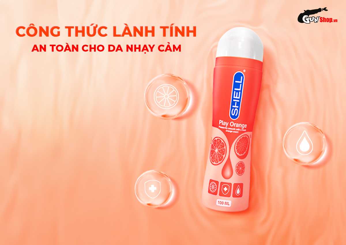 Gel bôi trơn Shell Play Orange gốc nước hương cam dịu nhẹ