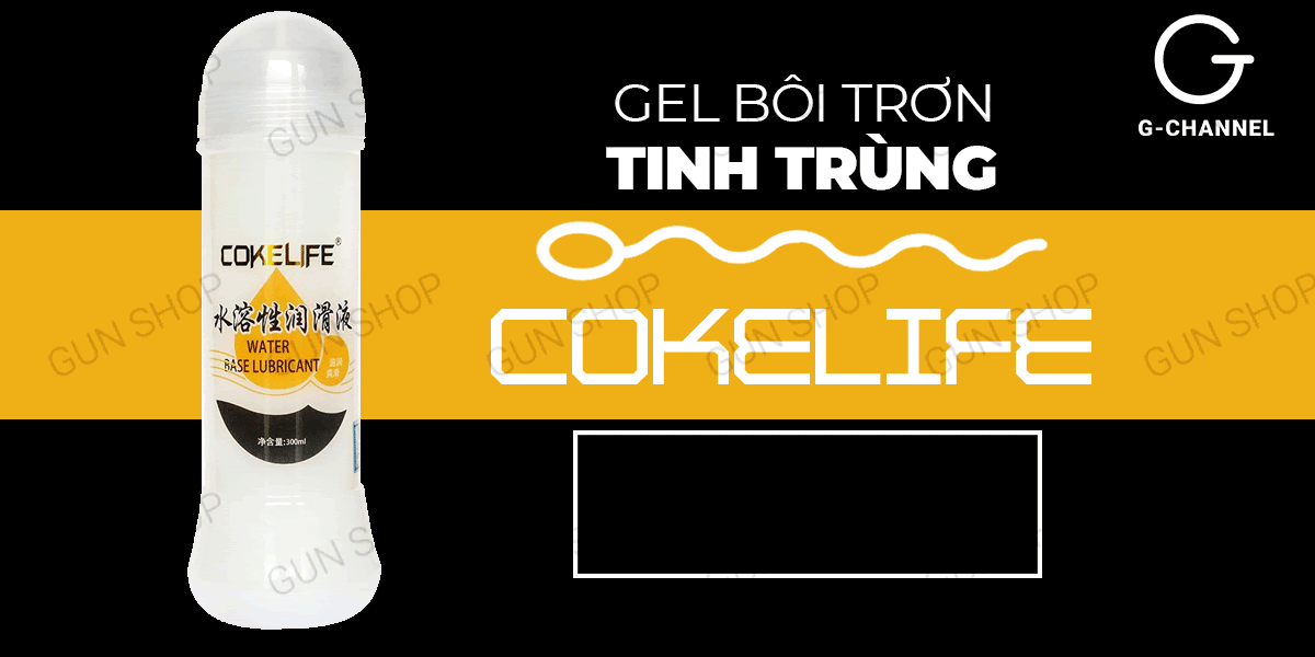 Gel bôi trơn tinh trùng Cokelife 300ml trơn mượt quan hệ gay