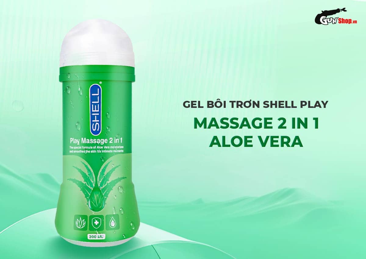 Gel bôi trơn Shell Play 2in1 Aloe Vera 200ml tăng khoái cảm