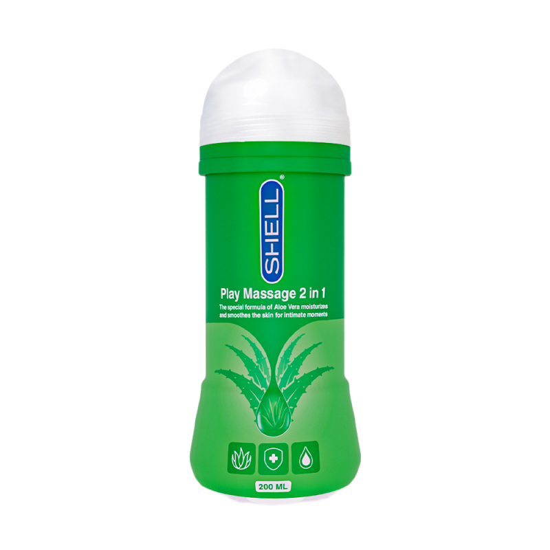  Giá sỉ Gel bôi trơn Shell Play Massage 2 in 1 Aloe Vera - Chai 200ml  chính hãng 