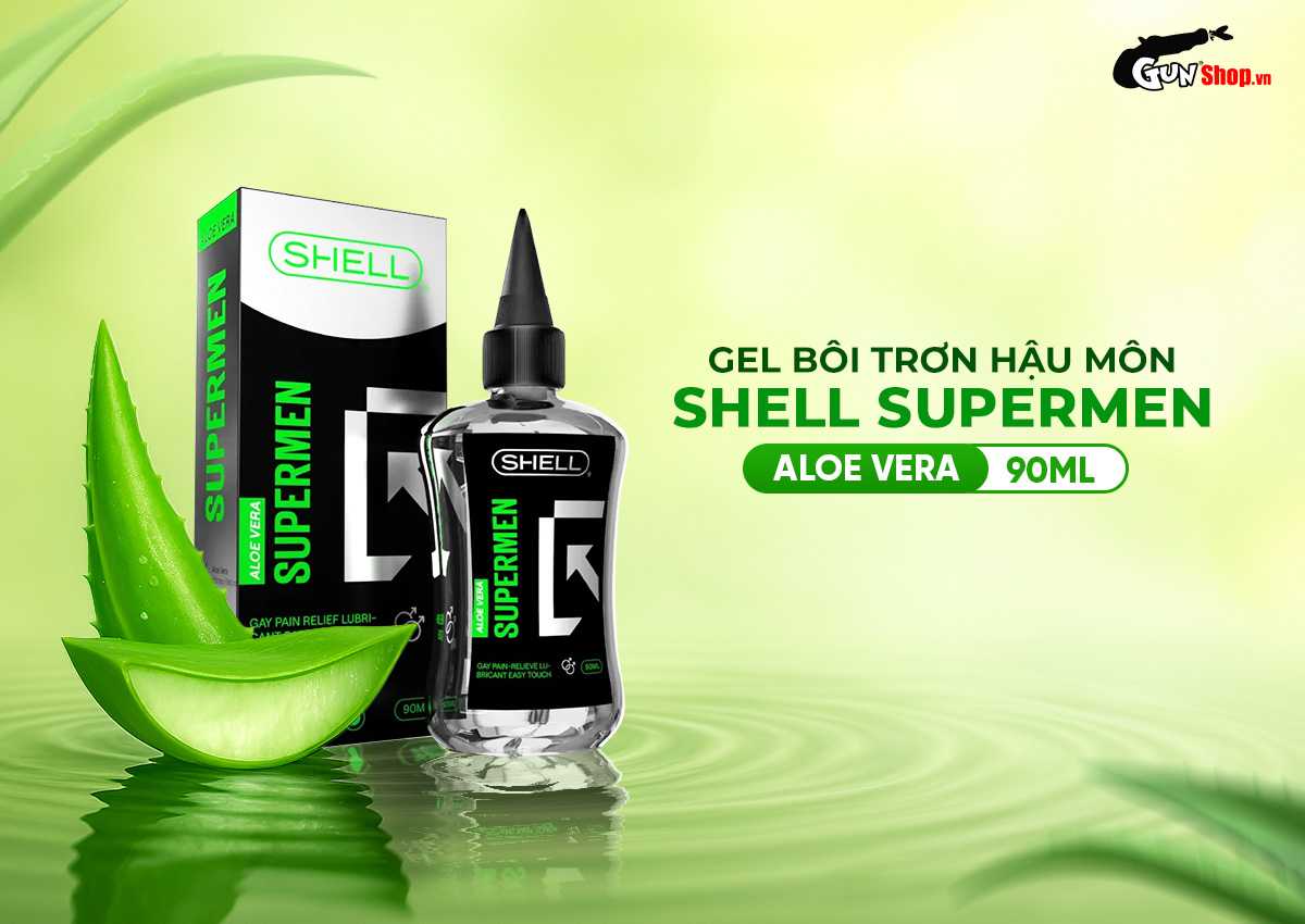 Gel bôi trơn hậu môn lô hội cao cấp 90ml Shell Supermen