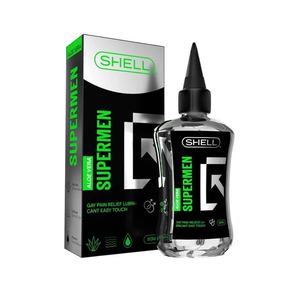 Gel bôi trơn hậu môn Shell Supermen Aloe Vera 90ml dưỡng ẩm an toàn 