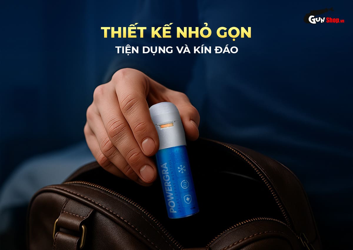 Powergra Delay Spray Menthol 13ml giúp kéo dài thời gian vượt trội Powergra Delay Spray Menthol 13ml giúp kéo dài thời gian vượt trội