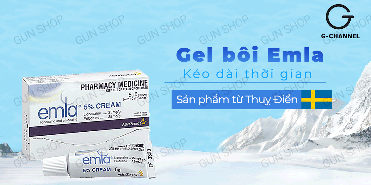 Gel bôi trơn Emla Cream 5% trị xuất tinh sớm giúp tăng cường sinh lý