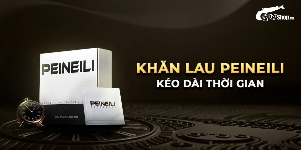 Khăn Lau Peineili Kéo Dài Thời Gian Hộp 12 Cái Hỗ Trợ Xuất Tinh Sớm