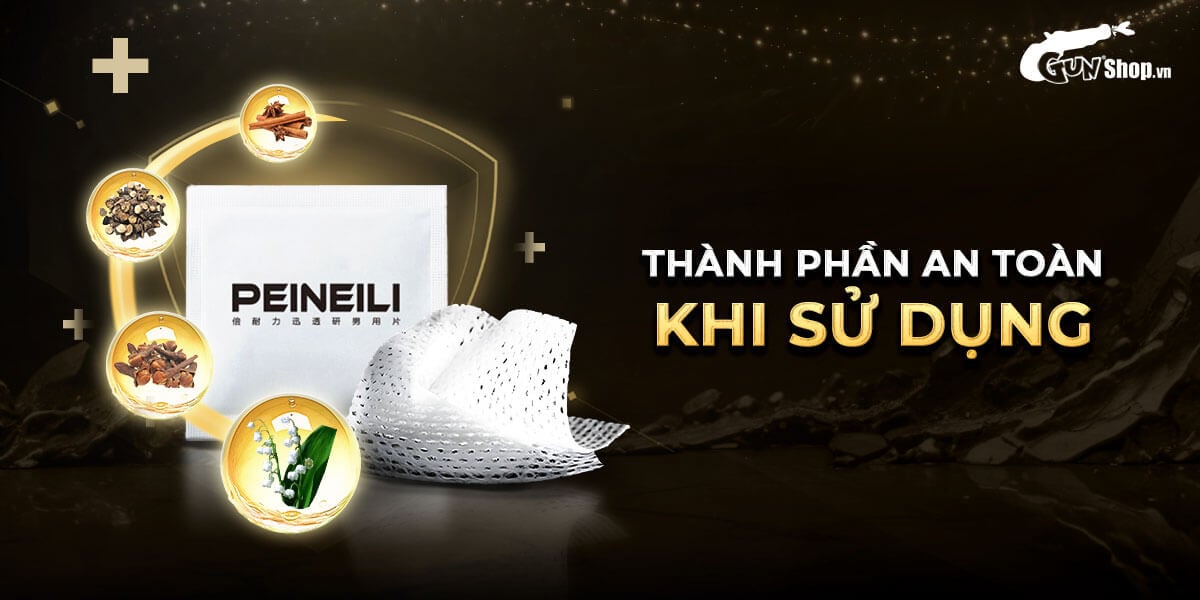 Khăn Lau Peineili Kéo Dài Thời Gian Hộp 12 Cái Hỗ Trợ Xuất Tinh Sớm