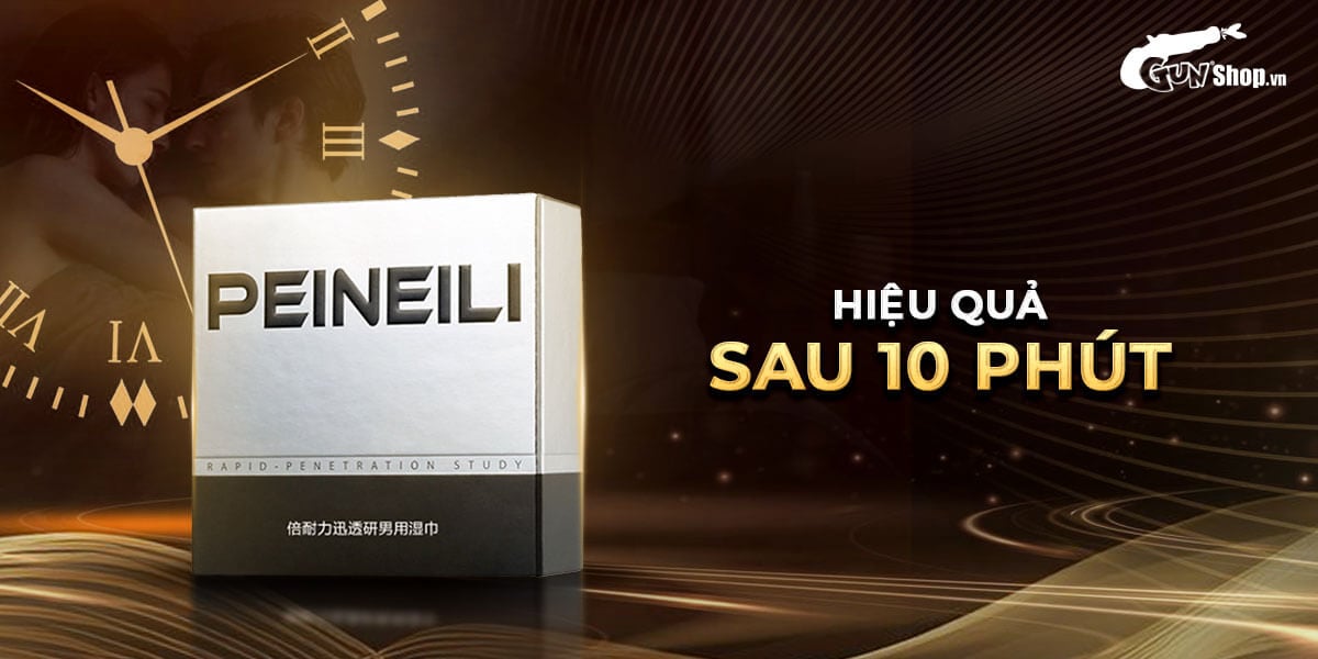 Khăn Lau Peineili Kéo Dài Thời Gian Hộp 12 Cái Hỗ Trợ Xuất Tinh Sớm