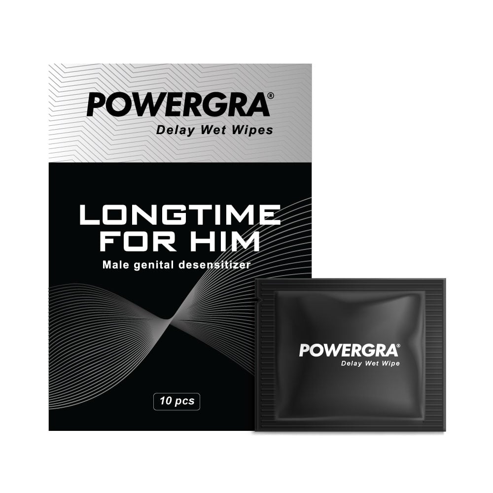 Khăn Lau Powergra Delay Wet Wipes Kéo Dài Thời Gian Quan Hệ Nam 