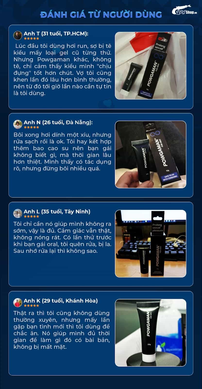 Gel Bôi Chống Xuất Tinh Sớm Powgaman Chiết Xuất Thảo Dược