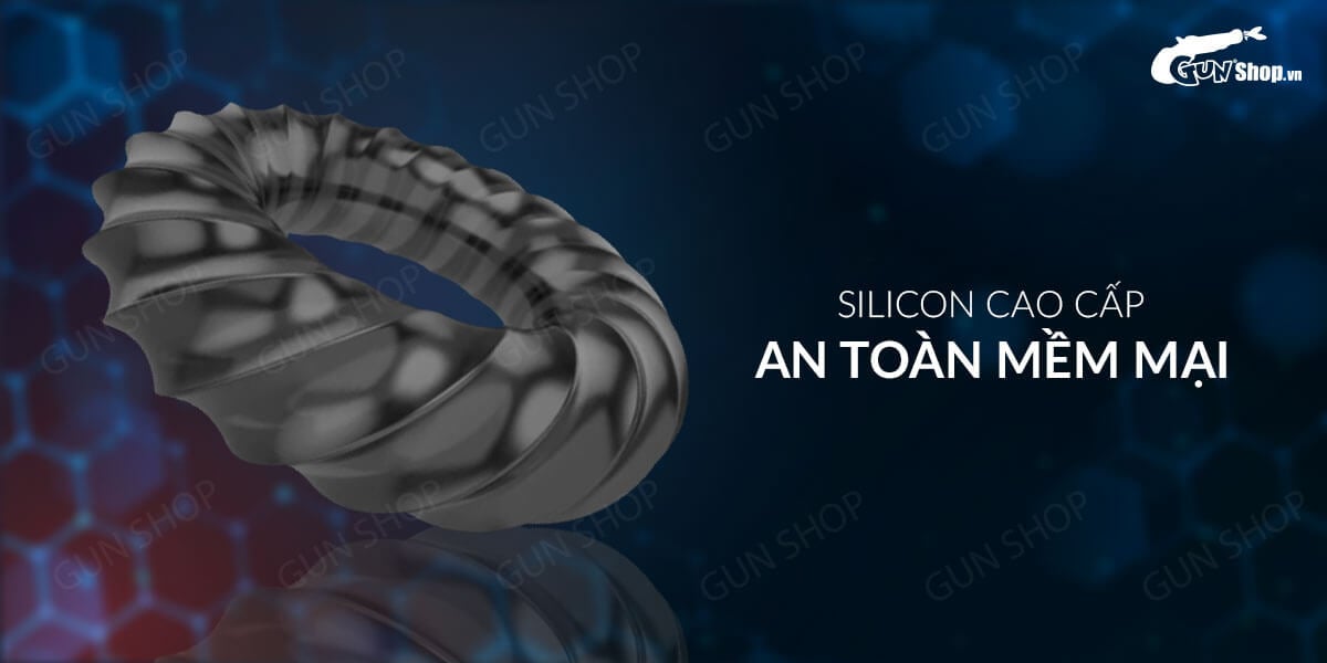 Vòng đeo dương vật Aichao Cock Ring đen tăng thời gian quan hệ