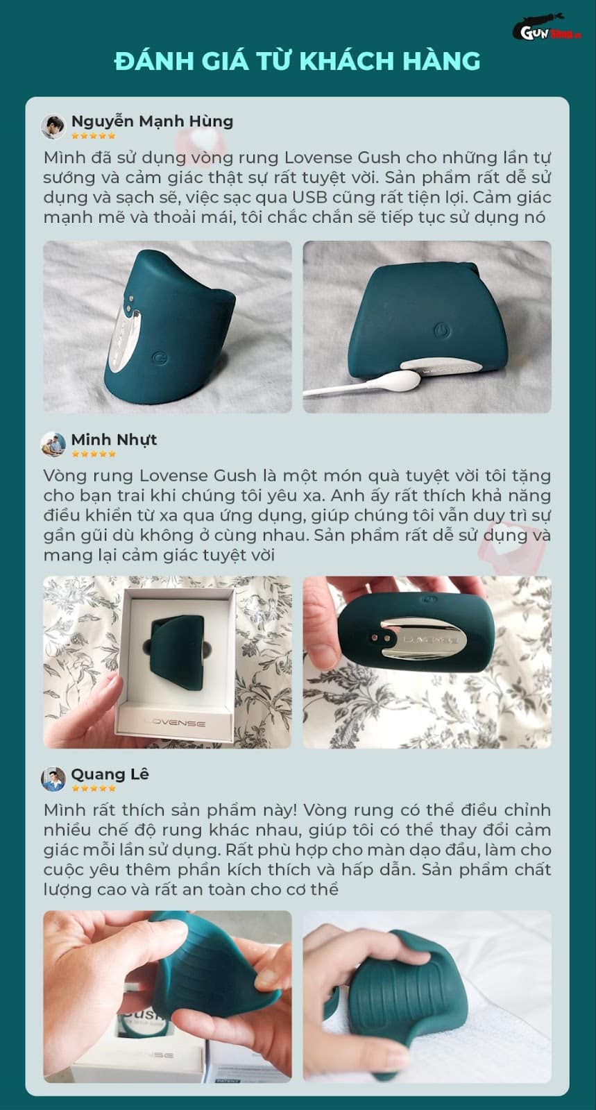 Vòng rung Lovense Gush tăng khoái cảm cực đỉnh, siêu phê