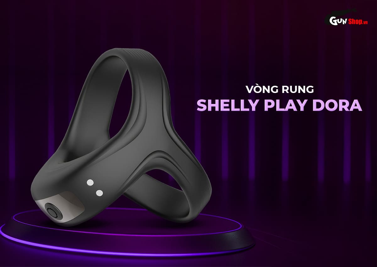 Shelly Play Dora Compact Ring Vibrator Dual Pleasure Couples Device