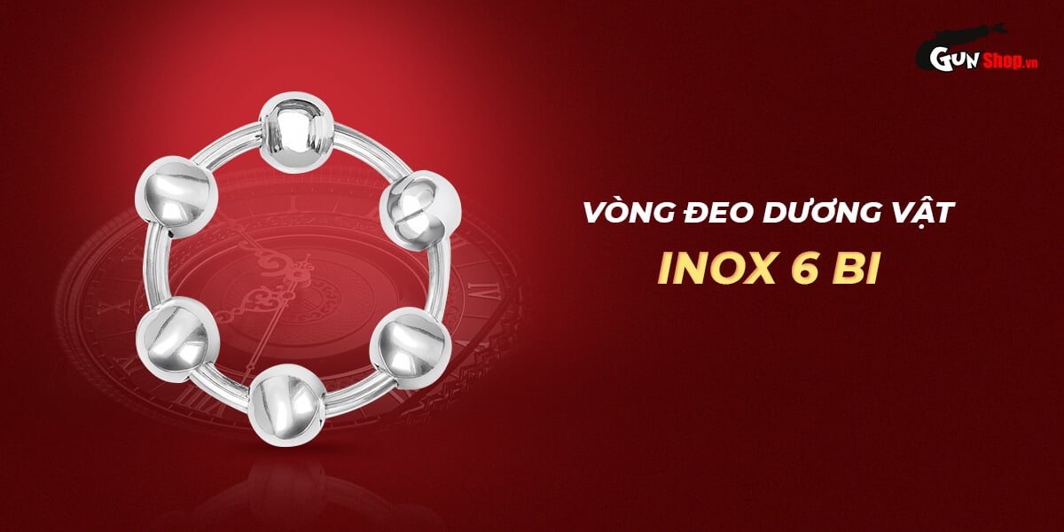 Inox Six-Bead Delay Ring Male Enhancement Transparent