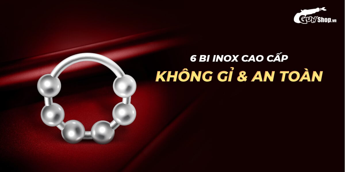 Inox Six-Bead Delay Ring Male Enhancement Transparent