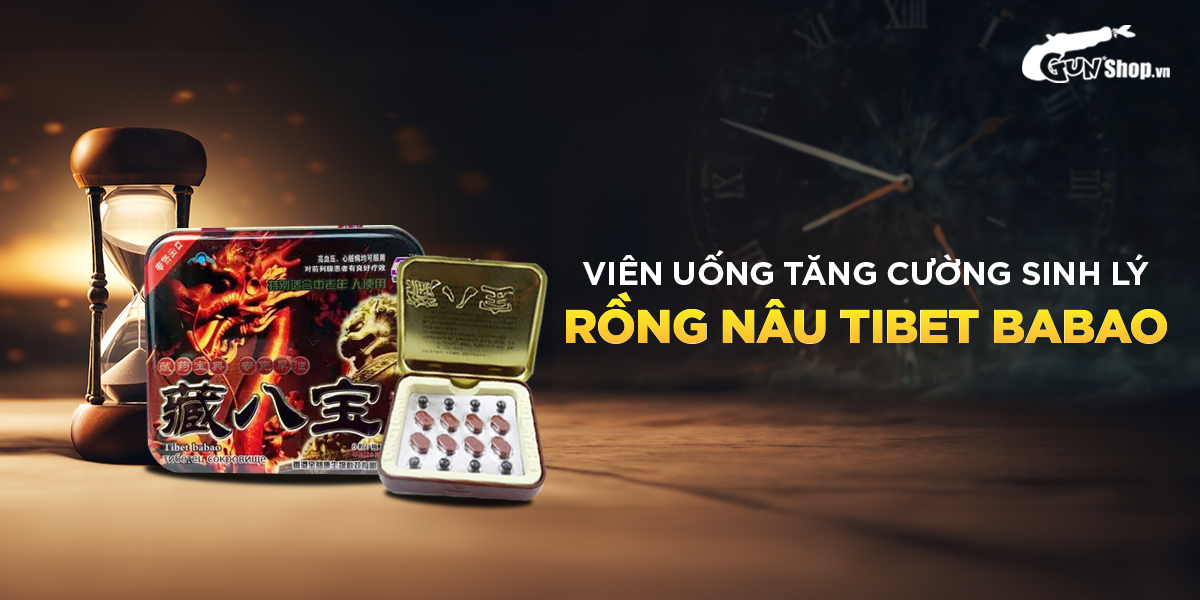 Viên uống cương dương tăng sinh lý Rồng nâu Tibet Babao hộp 8 cặp Viên uống cương dương tăng sinh lý Rồng nâu Tibet Babao hộp 8 cặp