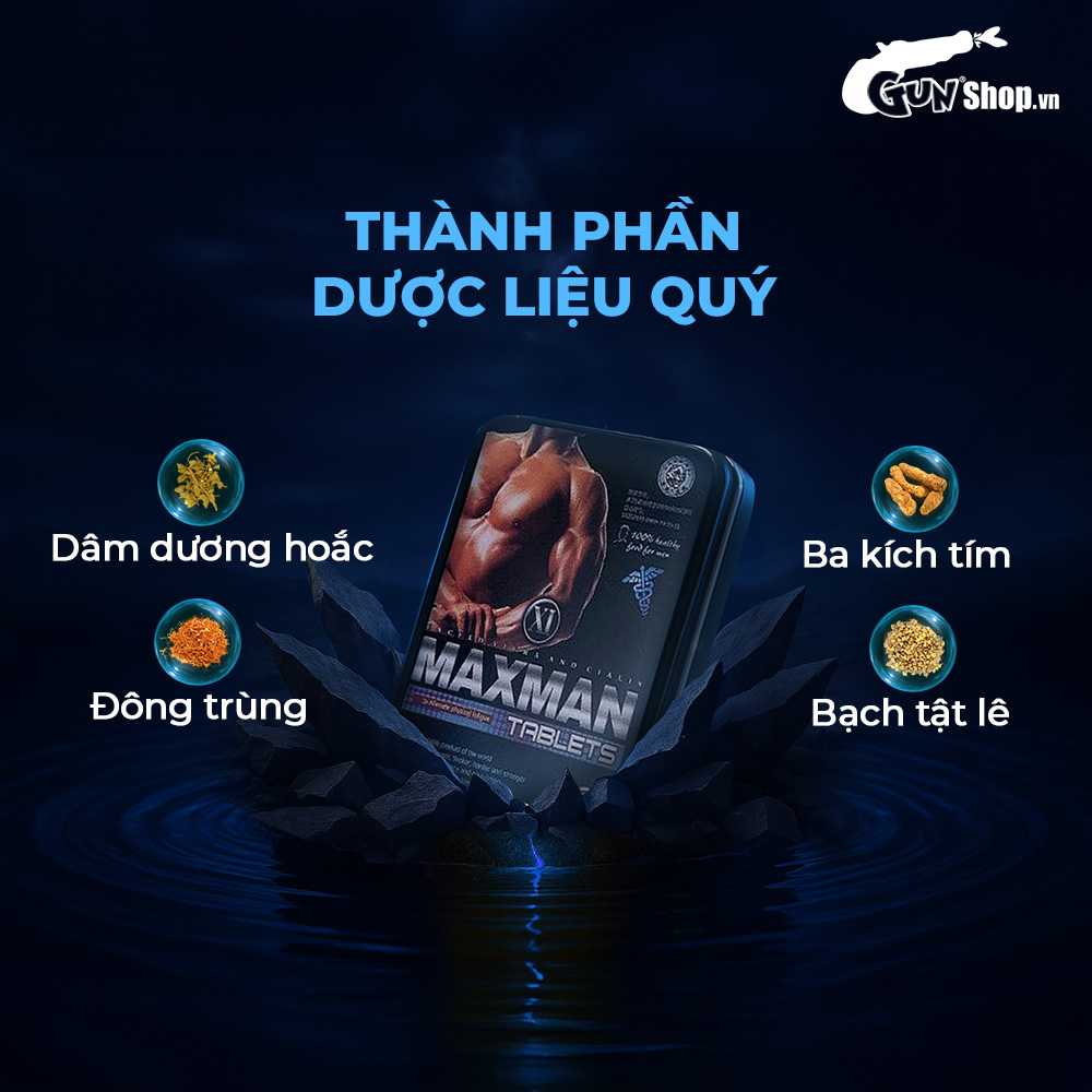 Viên uống tăng cường sinh lý Maxman 10 viên hỗ trợ cương dương