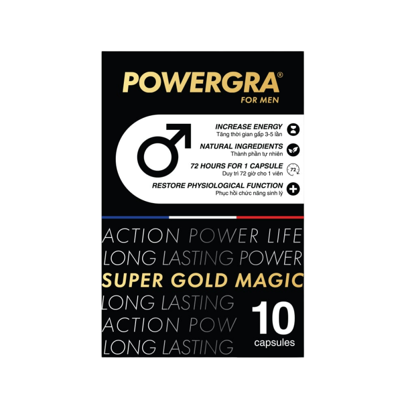  Bán Viên uống tăng kích thước kéo dài thời gian Powergra For Men  - Hộp 10 viên  có tốt không? 