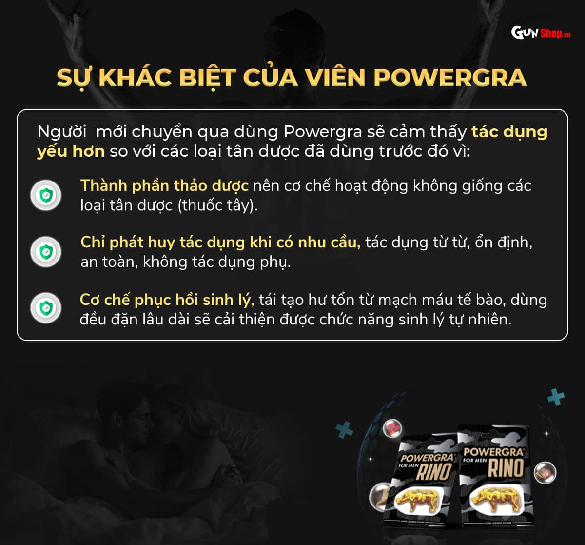 Viên uống Powergra For Men Rino tăng cường sinh lý kéo dài quan hệ