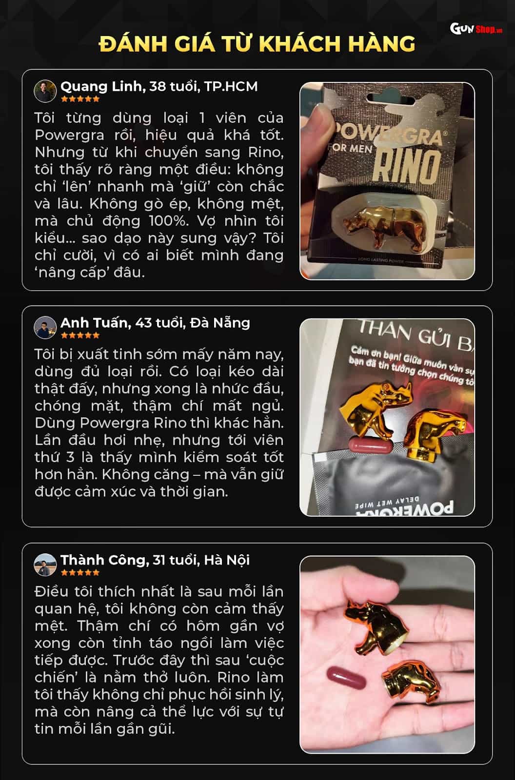 Viên uống Powergra For Men Rino tăng cường sinh lý kéo dài quan hệ