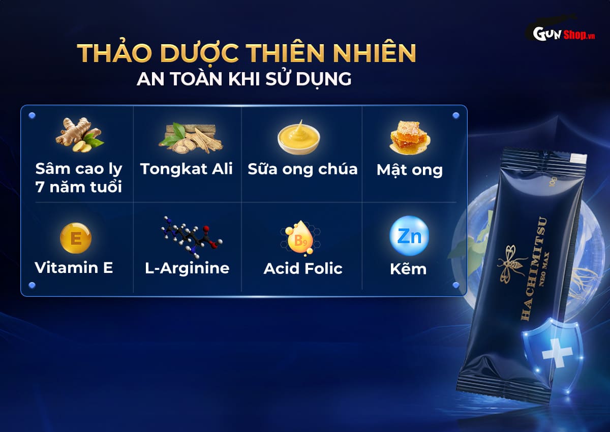 Kho sỉ Tinh chất Hachimitsu Neo Max - Tăng cường sinh lý nam giới - 1 gói cao cấp Kho sỉ Tinh chất Hachimitsu Neo Max - Tăng cường sinh lý nam giới - 1 gói cao cấp