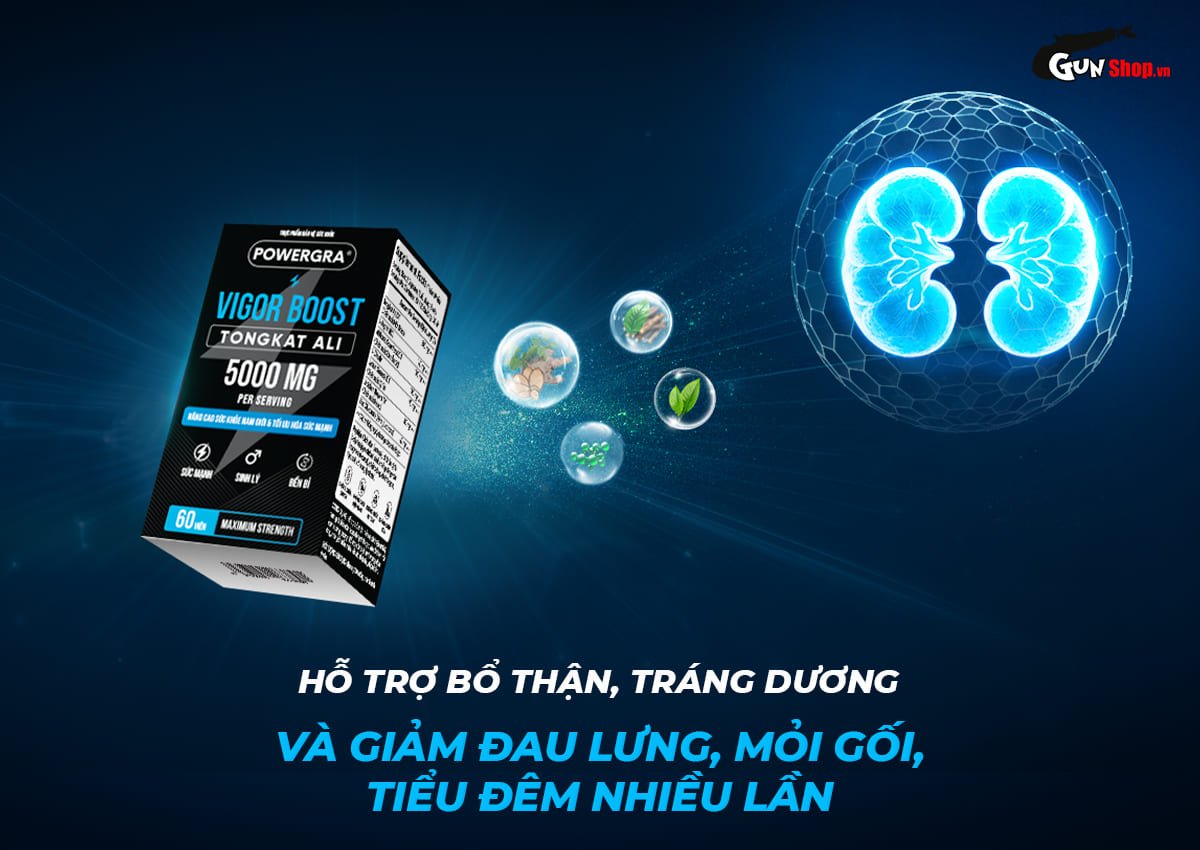 Powergra Vigor Boost TongKat Ali 60 viên tăng cường sinh lý nam mạnh mẽ