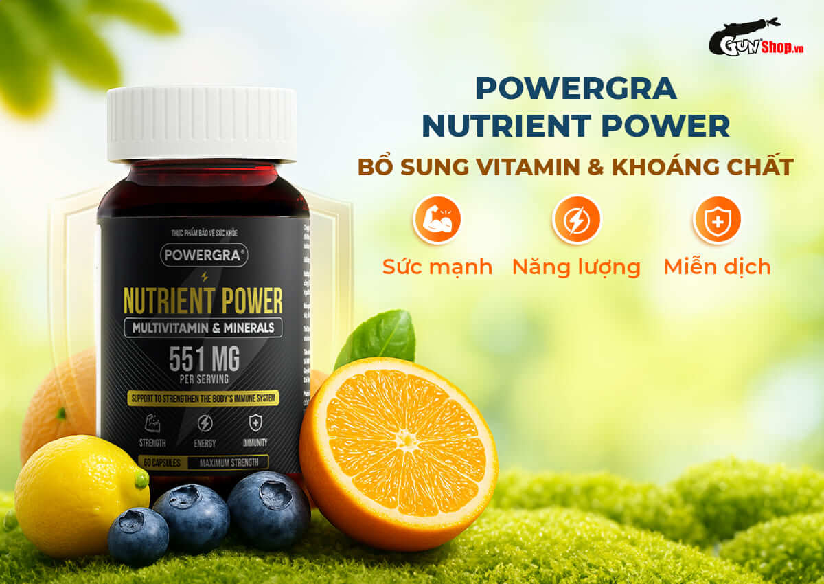 Sỉ Viên uống bổ sung vitamin tổng hợp và khoáng chất Powergra Nutrient Power - Hộp 60 viên giá sỉ Sỉ Viên uống bổ sung vitamin tổng hợp và khoáng chất Powergra Nutrient Power - Hộp 60 viên giá sỉ