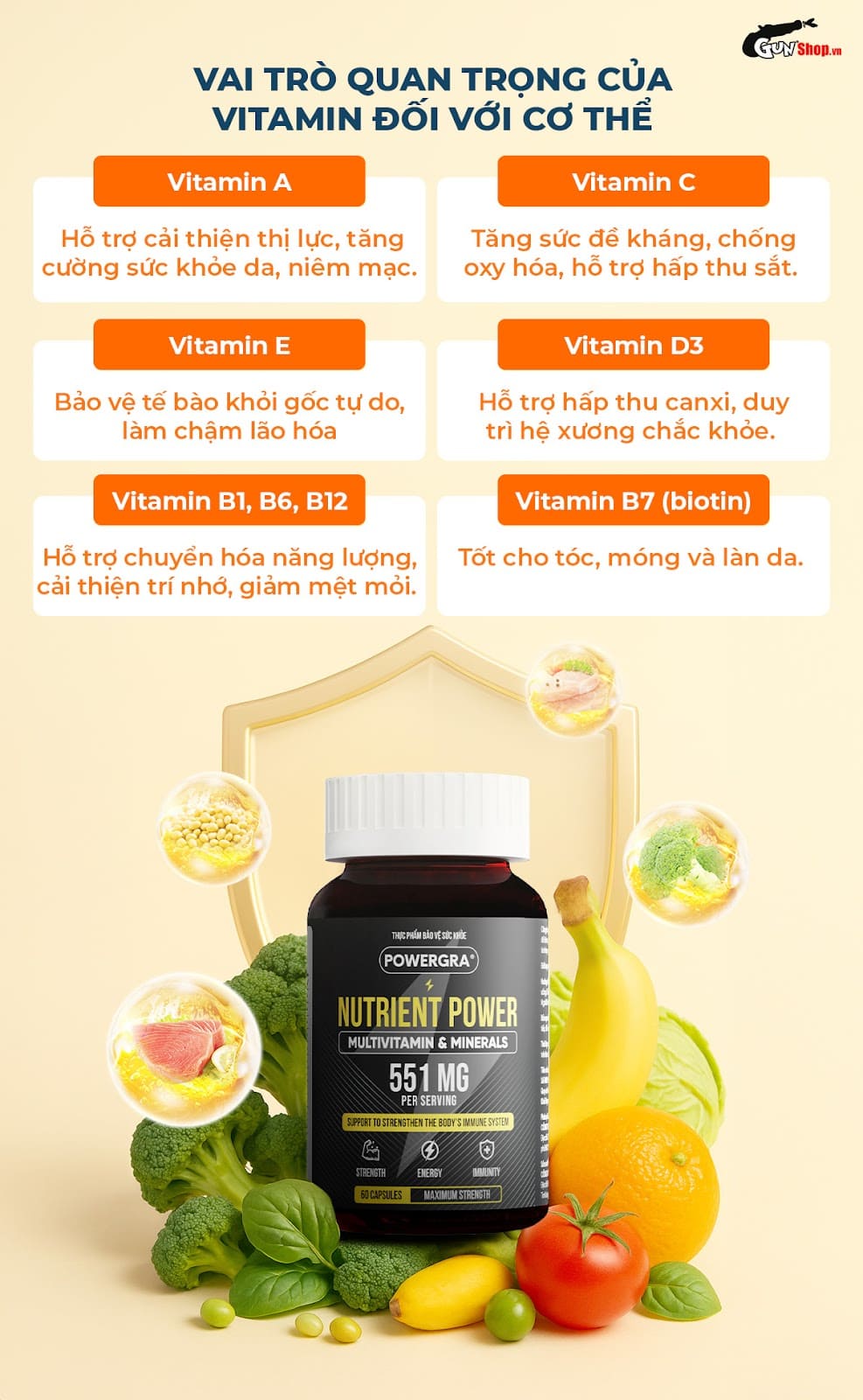 Sỉ Viên uống bổ sung vitamin tổng hợp và khoáng chất Powergra Nutrient Power - Hộp 60 viên giá sỉ Sỉ Viên uống bổ sung vitamin tổng hợp và khoáng chất Powergra Nutrient Power - Hộp 60 viên giá sỉ