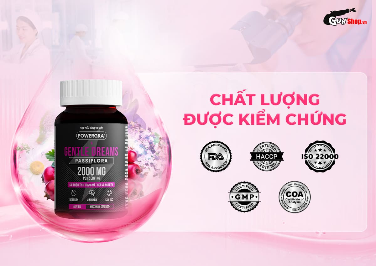 Powegra Gentle Dreams 60 viên hỗ trợ giấc ngủ sâu, giảm mất ngủ