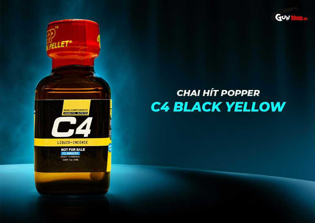 Popper C4 Black Yellow 30ml Instant Pleasure Boost