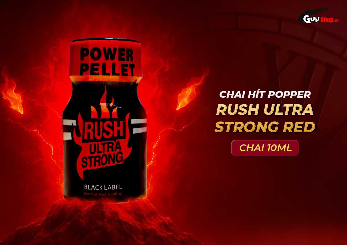 Chai Hít PWD USA Rush Ultra Strong Red 10ml Tăng Khoái Cảm Cực Mạnh