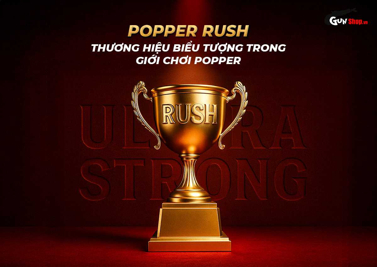 Chai Hít PWD USA Rush Ultra Strong Red 10ml Tăng Khoái Cảm Cực Mạnh