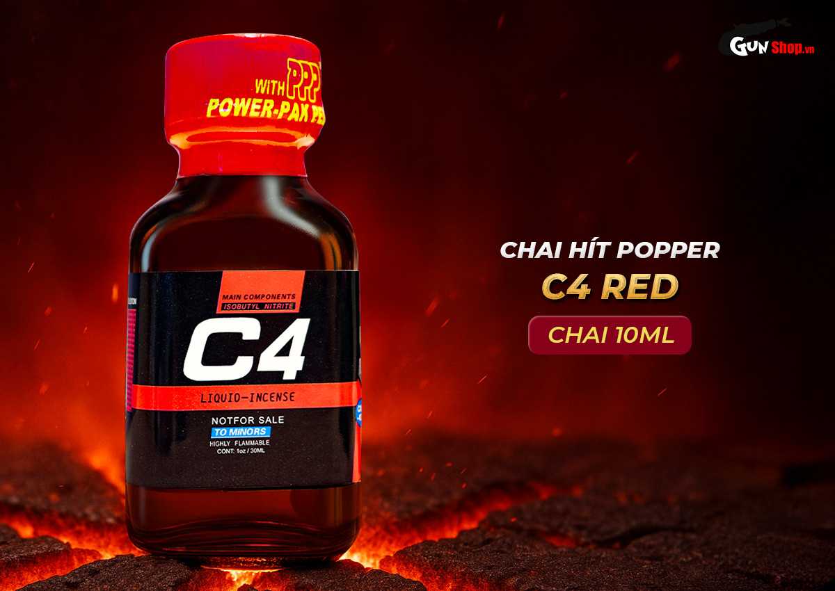 Popper PWD USA C4 Red 30ml chai hít kích thích cảm xúc mạnh