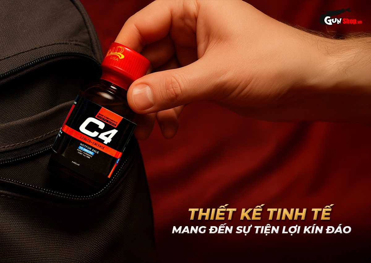 Popper PWD USA C4 Red 30ml chai hít kích thích cảm xúc mạnh