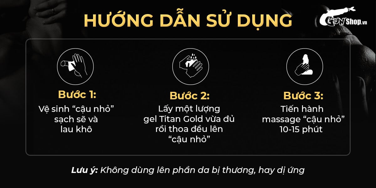 Gel bôi tăng kích thước Titan Gold cao cấp chai 50ml