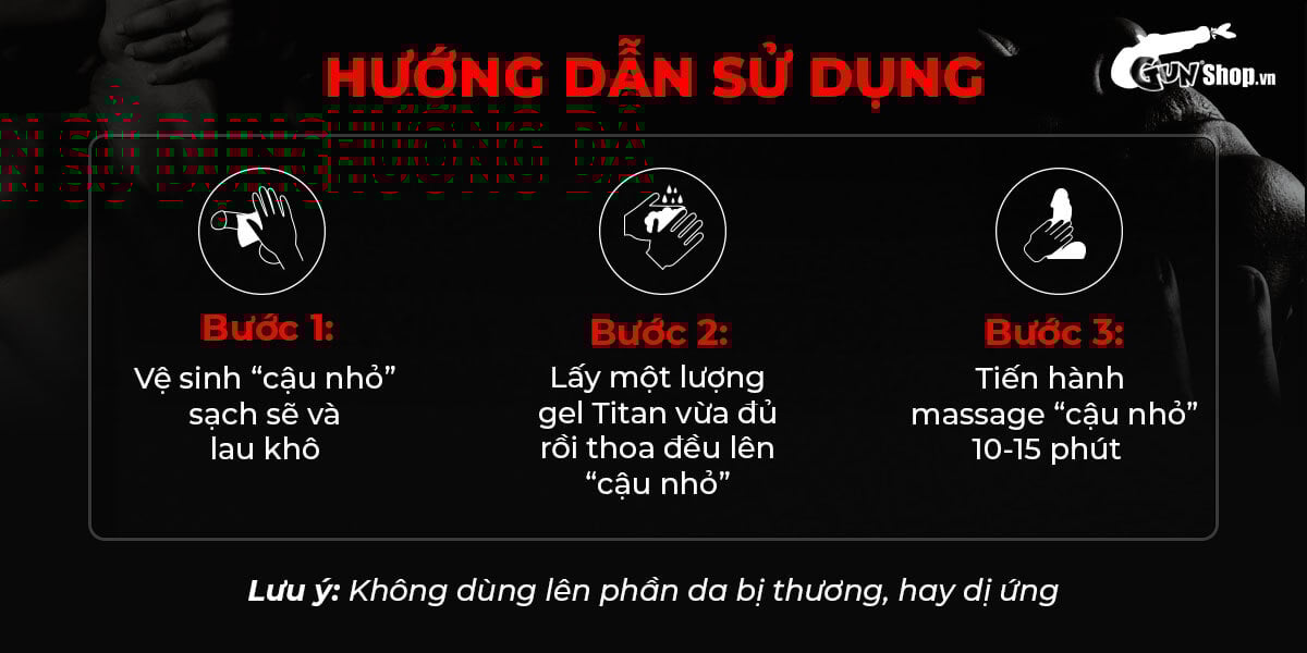 Gel bôi Titan tăng kích thước dương vật kéo dài thời gian quan hệ quý ông