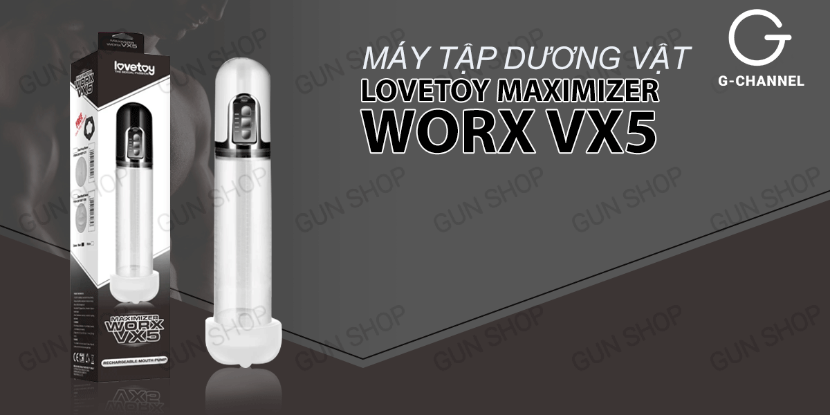 Máy tập dương vật tự động Lovetoy Maximizer Worx VX5 tăng kích thước, hỗ trợ sinh lý, kéo dài thời gian yêu