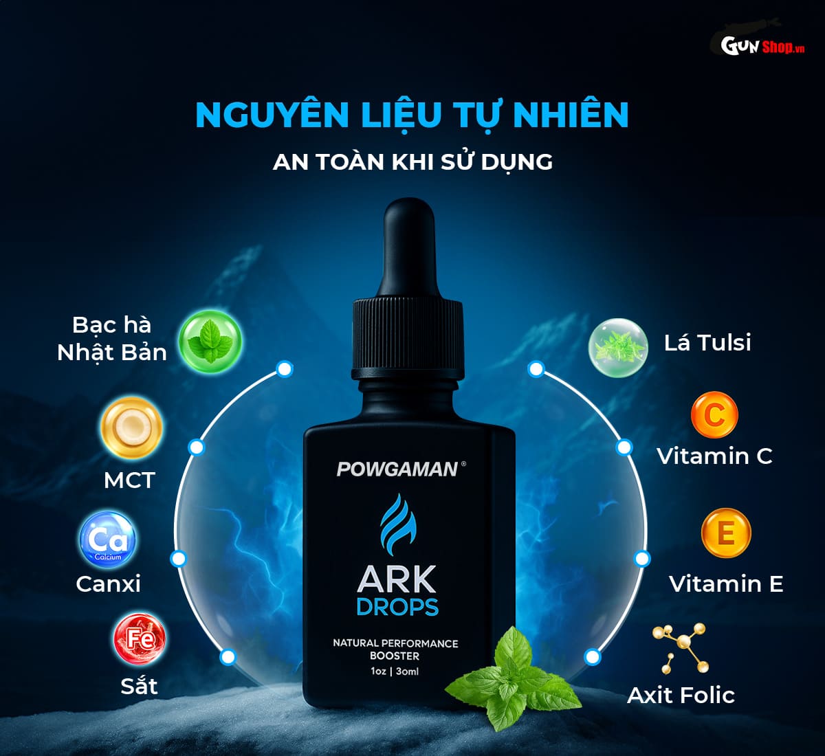 Kho sỉ Tinh chất gia tăng cảm xúc Powgaman Ark Drops - Chai 30ml giá tốt Kho sỉ Tinh chất gia tăng cảm xúc Powgaman Ark Drops - Chai 30ml giá tốt