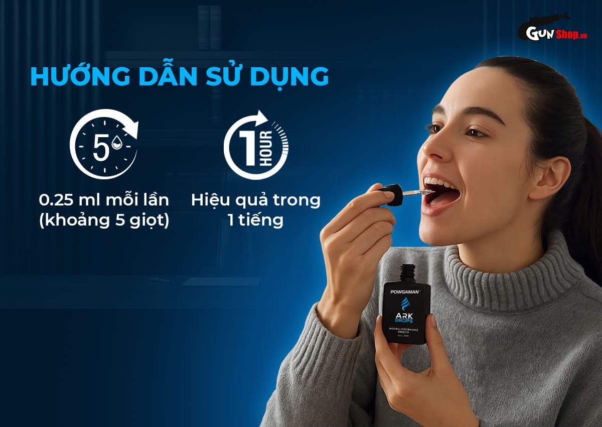 Kho sỉ Tinh chất gia tăng cảm xúc Powgaman Ark Drops - Chai 30ml giá tốt Kho sỉ Tinh chất gia tăng cảm xúc Powgaman Ark Drops - Chai 30ml giá tốt