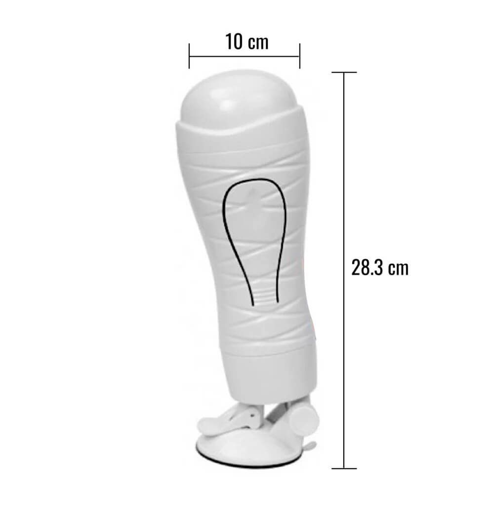 Âm Đạo Giả Rung 12 Tần Số Baile Crazy Bull White Flora Cao Cấp