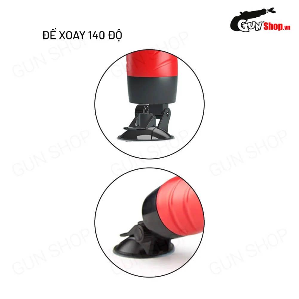 Âm đạo giả đa năng Baile Crazy Bull Red Delia rung xoay đa chế độ