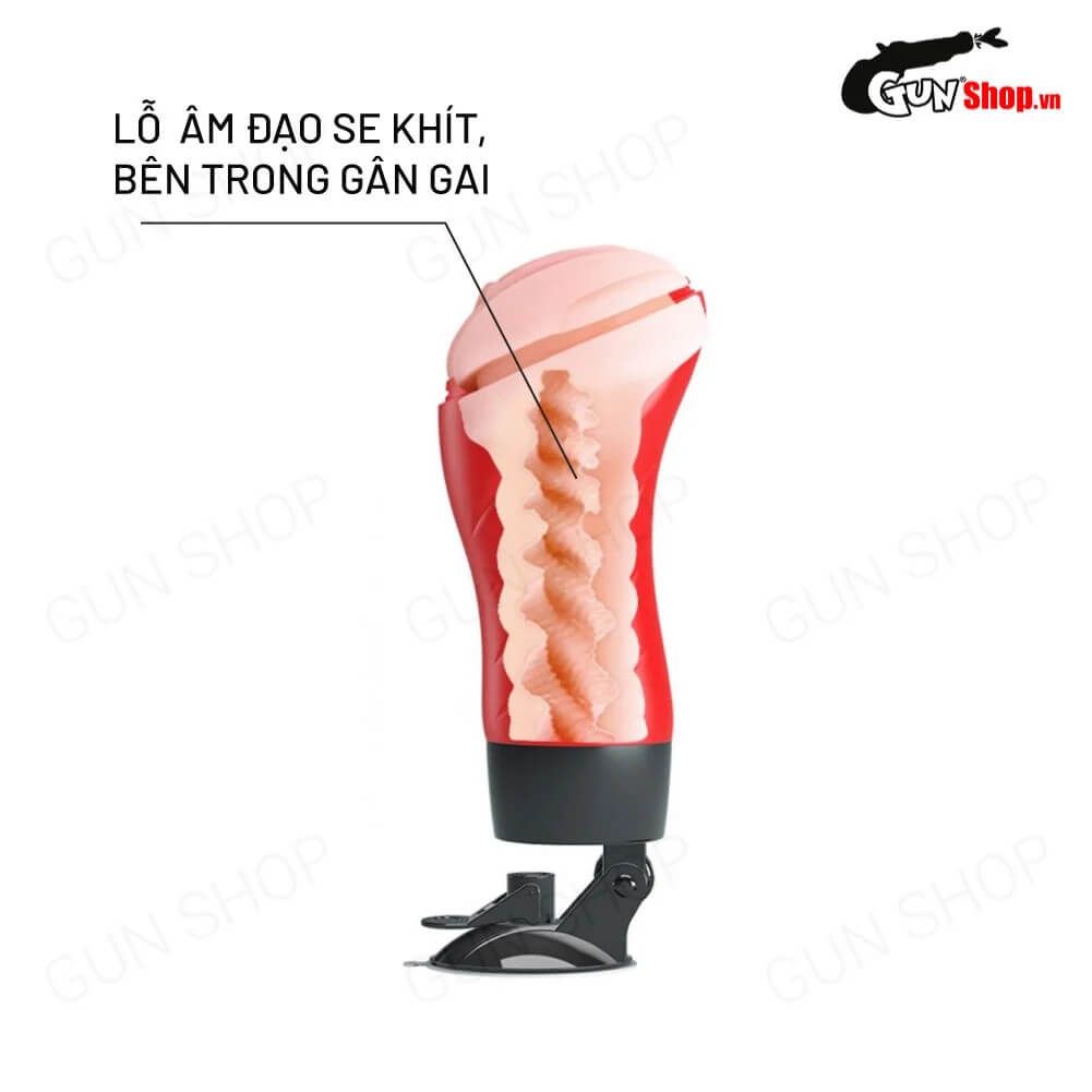 Âm đạo giả đa năng Baile Crazy Bull Red Delia rung xoay đa chế độ