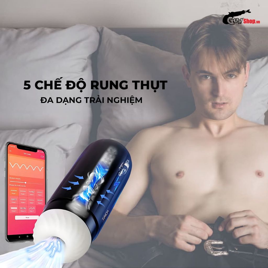 Âm đạo giả đa năng Svakom Sam Neo 5 chế độ rung hút sống động