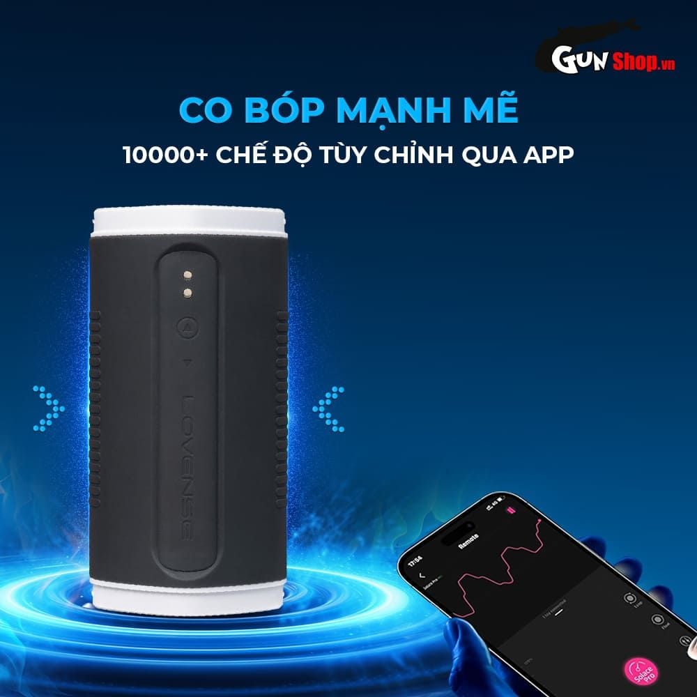 Âm đạo giả Lovense Calor điều khiển qua app rung nén tỏa nhiệt